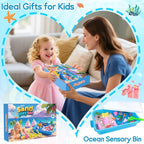 Mikiwon Ocean Sensory Bin, Sandbox Play Sand Art Kit - Image 8