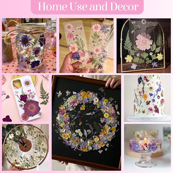 85Pcs Pink Dried Flowers for Crafts, Natural Pressed Flowers for Crafts Real - Image 5