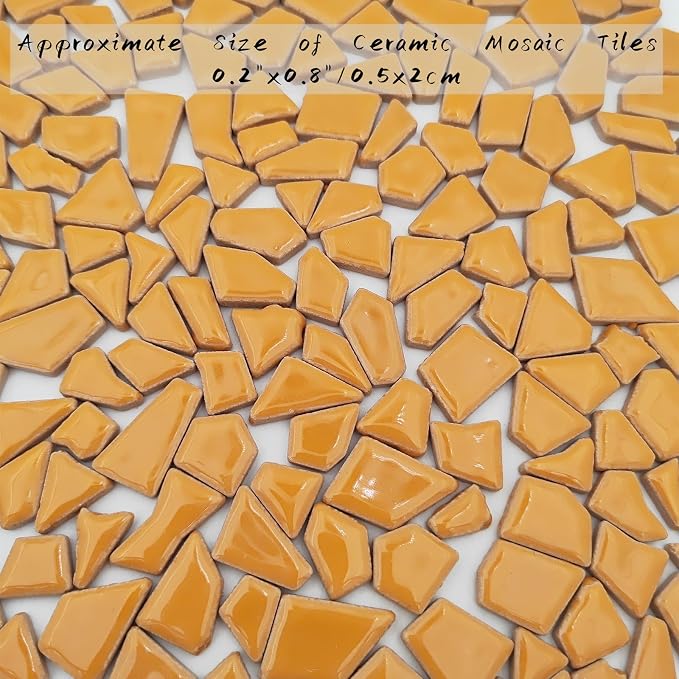 200g Ceramic Mosaic Tiles for Crafts, Irregular Stained Ceramic 0.2"x0.8" - Image 5