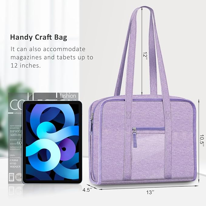 FINPAC Sewing and Craft Supplies Storage Tote, Large Capacity Travel Packing - Image 6