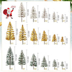 Skylety 35 Pieces Model Trees 6.3-1.2 Inch Mixed Miniature Trees Diorama - Image 2