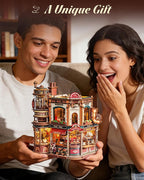ROKR Dream Coffee Factory, Wooden Music Box Model, Mechanical 3D Wooden Puzzles - Image 5