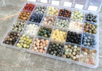 960pcs 6mm Natural Gemstone Beads Crystal Bracelet Jewelry Making Kit | - Image 4