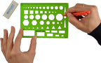 Westcott T-816 All-Purpose Technical Drawing Template, Plastic Shape Template - Image 3