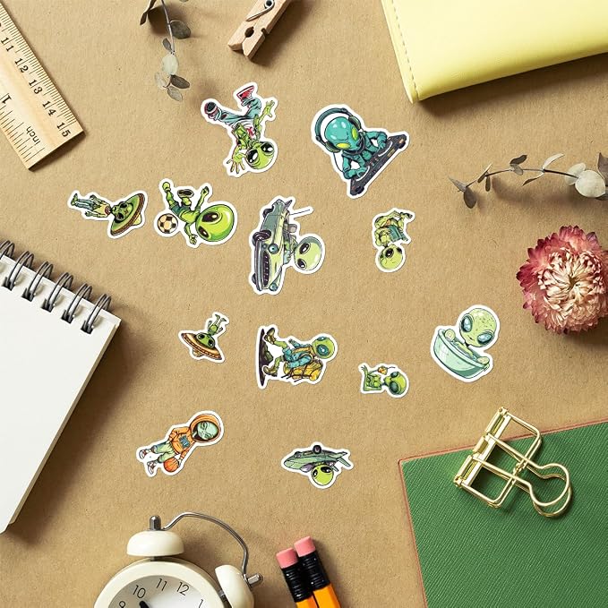Funny Alien Lifestyle Stickers Pack 50Pcs Cool Vinyl Decals - Image 7