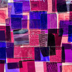 ILLUCKAI 2.2lb Purple Stained Glass Scraps, Irregular Stained Glass Sheets - Image 2