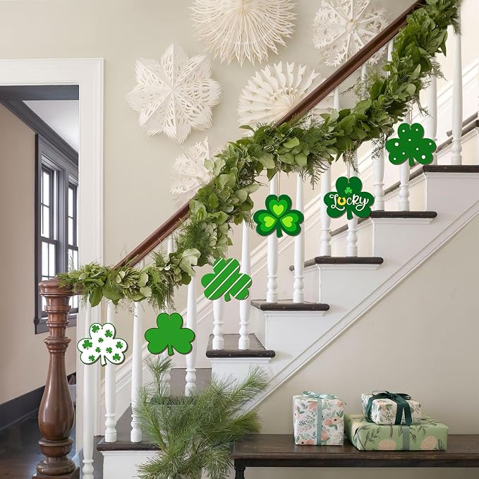 COCHIE St. Patrick's Day Shamrock Wood Crafts to Paint Set of 24, Saint Patrick - Image 7