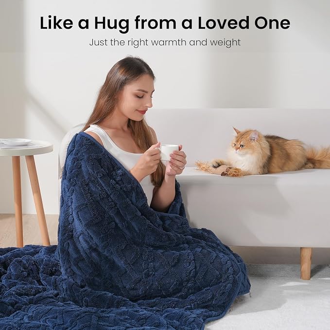 Drewin Weighted Blanket for Adults 20lbs Dual Sided Sherpa Weighted Blankets - Image 4