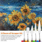 5pcs Palette Knife, Stainless Steel Spatula Palette Knife set, Pallet Knife - Image 7