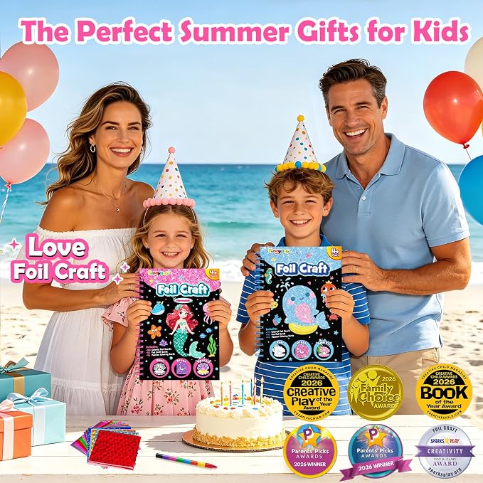 FUNNYB&G Foil Art Crafts for Kids Ages 4-8: Valentines Crafts for Kids 2026 - Image 7