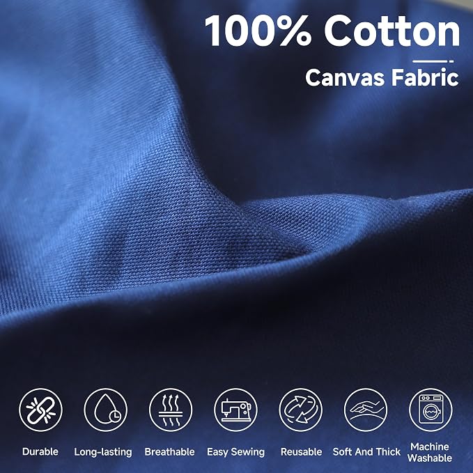Simple&Opulence 100% Cotton Canvas Fabric 10oz. 59 Inch by the Yard, Nature - Image 2