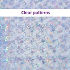 Transparent PVC Clear Vinyl Faux Leather Sheets, 11.8 x 48 Inch Holographic - Image 3