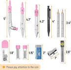 Mr. Pen- Geometry Set, 6 Inch Swing Arm Protractor, Divider | Set Squares - Image 3