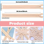 YAKA 20pcs Lvory Nylon Invisible Zippers Tailor Sewing Tools Garment - Image 2