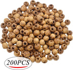 Natural Wooden Beads, 200 Pieces - 12mm Round - Image 2