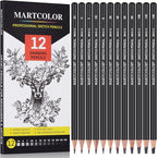 MARTCOLOR Drawing Sketching Pencils Set, 12 Pack Graphite Pencils | Ideal by MARTCOLOR