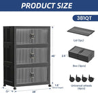 SAILUN 95Gal/381Qt Extra Large Stackable Storage Bins Folding Collapsible - Image 6