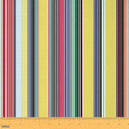 Colorful Stripes Fabric by The Yard, Mexican Style Soft Flannel Polyester No by CastleFairy