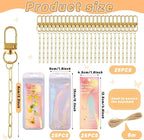 Wurosi 25 Set Paperclip Keychain Making Kit, Bag Charm Kit, 25 Keychain Clips - Image 2
