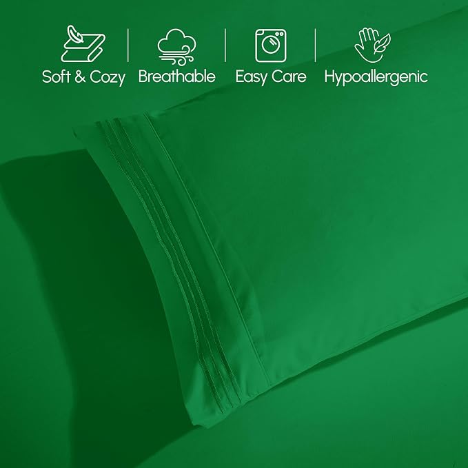Elegant Comfort Luxurious 1500 Premium Hotel Quality Microfiber 4-Piece Sheet - Image 8