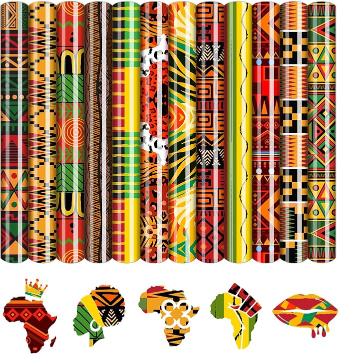 HTVSTD Kwanzaa HTV Heat Transfer Vinyl 12 Sheets 12×10in Iron on Vinyl | Africa by CraftingEveryday