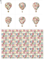 Patchwork Hot Air Balloon Cotton Fabric Panel – 6 Designs + Bonus Sheet by FabricsTown