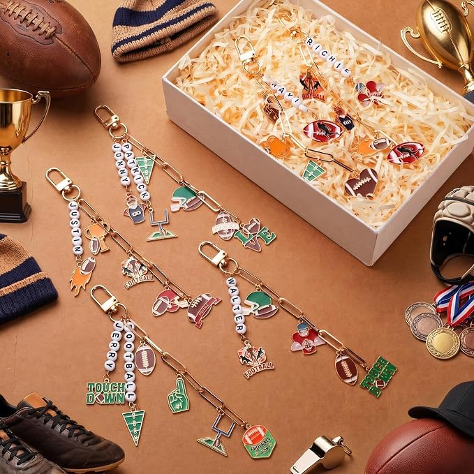 CraftyDream 558 Pcs Football Keychains Making Kit Football Charms DIY Key Chain - Image 7