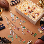 CraftyDream 558 Pcs Football Keychains Making Kit Football Charms DIY Key Chain - Image 7