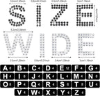 Zonon 136 Pieces Rhinestone Iron-on Letter Large Glitter Bling Alphabet Sticker - Image 3