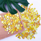 LITMIND Assorted Gold Yellow Irregular Crystal Mosaic Tiles, 9oz Value Pack - Image 2