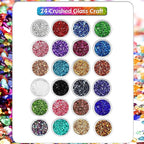 24 Box Crushed Glass Craft Glitter Fine - Image 2