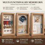 4 Pack 8x10Shadow Box Frame Set, Deep Wood Display Case - Image 7