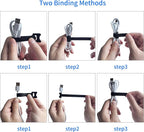 100 PCS 8 Inches Black Reusable Cable Ties, Adjustable Cord Straps, Cable - Image 5