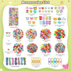 Ecoofor 633 PCS Beaded Keychain Making Kit, Acrylic Alphabet Letter Beads - Image 6