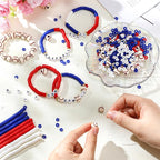 Ferreve 4200 Pcs Baseball 12 Strands Clay Beads Bracelet Making Kit, 100 Letter - Image 3