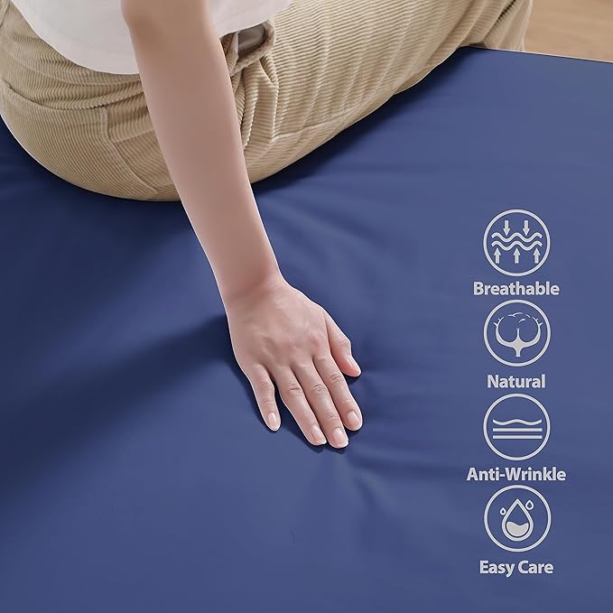 100% Egyptian Cotton Fitted Sheet Twin XL Size, 600 Thread Count, Soft & - Image 2