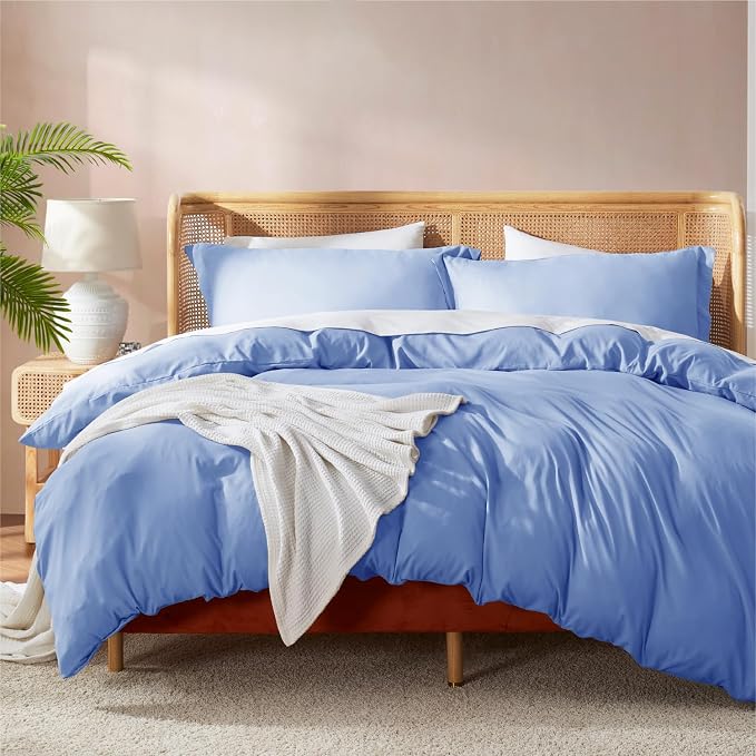 Nestl Calm Blue Duvet Cover King Size by Nestl