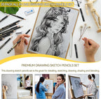 MARTCOLOR Drawing Sketching Pencil Set, 20 Pieces, Graphite Pencils, Charcoal - Image 5