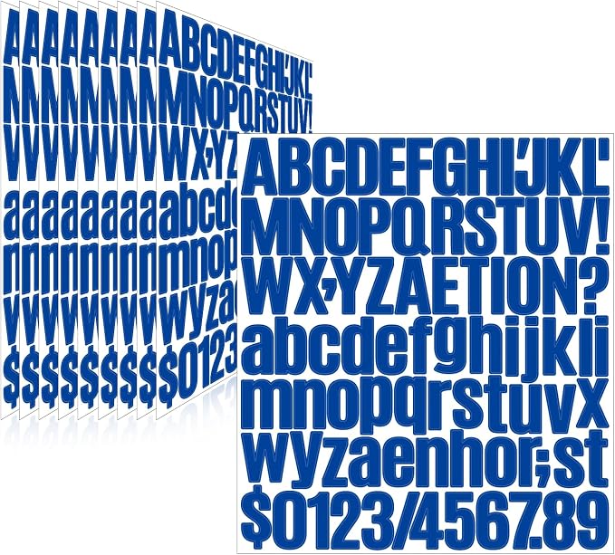 Letter Stickers, Mailbox Numbers, 1.5 Inch Waterproof Vinyl Alphabet | 1 by Llewyn
