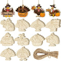 80PCS Wooden Thanksgiving Decoration Turkey Ornaments to Paint Thanksgiving by Sophena