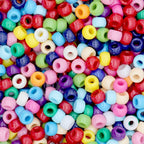 1000Pcs Pony Beads Bracelet 9mm Rainbow Plastic Barrel Pony Beads by Auvoua