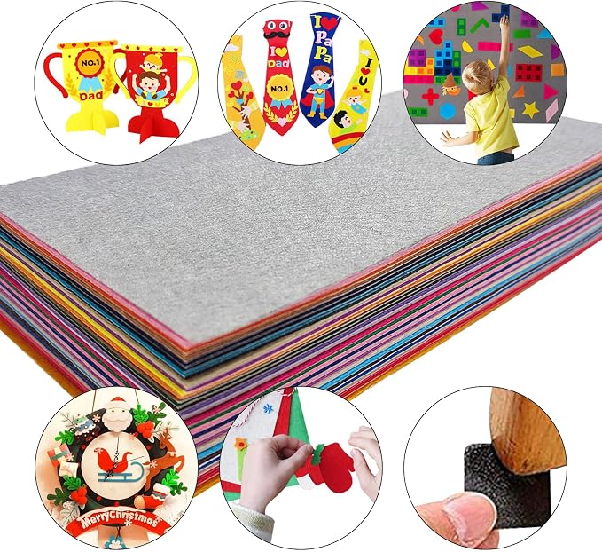 Jtnohx Self Adhesive Felt Sheets, Adhesive Backed Felt, 33 Colors Sticky Back - Image 7