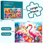 6 Packs 16 Piece Large Piece Jigsaw Puzzle Dementia Alzheimer's Products and - Image 2