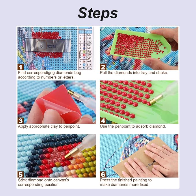 Stalente Diamond Painting Kits for Adults Lavender Flower, 5D DIY Diamond Art - Image 5