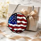 National Flag Acrylic Suncatcher Faux Stained Glass Window Hanging 11.8" | - Image 7