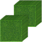KISEER 12 Pack Fairy Garden Grass 6 x 6 Inches Miniature Artificial Craft Grass by KISEER