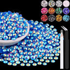 4000PCS 5mm Resin Jelly Rhinestones in Bulk, Bedazzling Flatback Crystals by BELLEBOOST