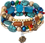 MINACHI Summer Boho Retro Style Multilayer Wrap Irregular Beads by MINACHI