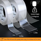 Double Sided Tape Heavy Duty for Wall Decor No Damage to Paint, Nano Two Sided - Image 3