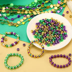 UPINS 1200Pcs Mardi Gras Pony Beads - Image 5